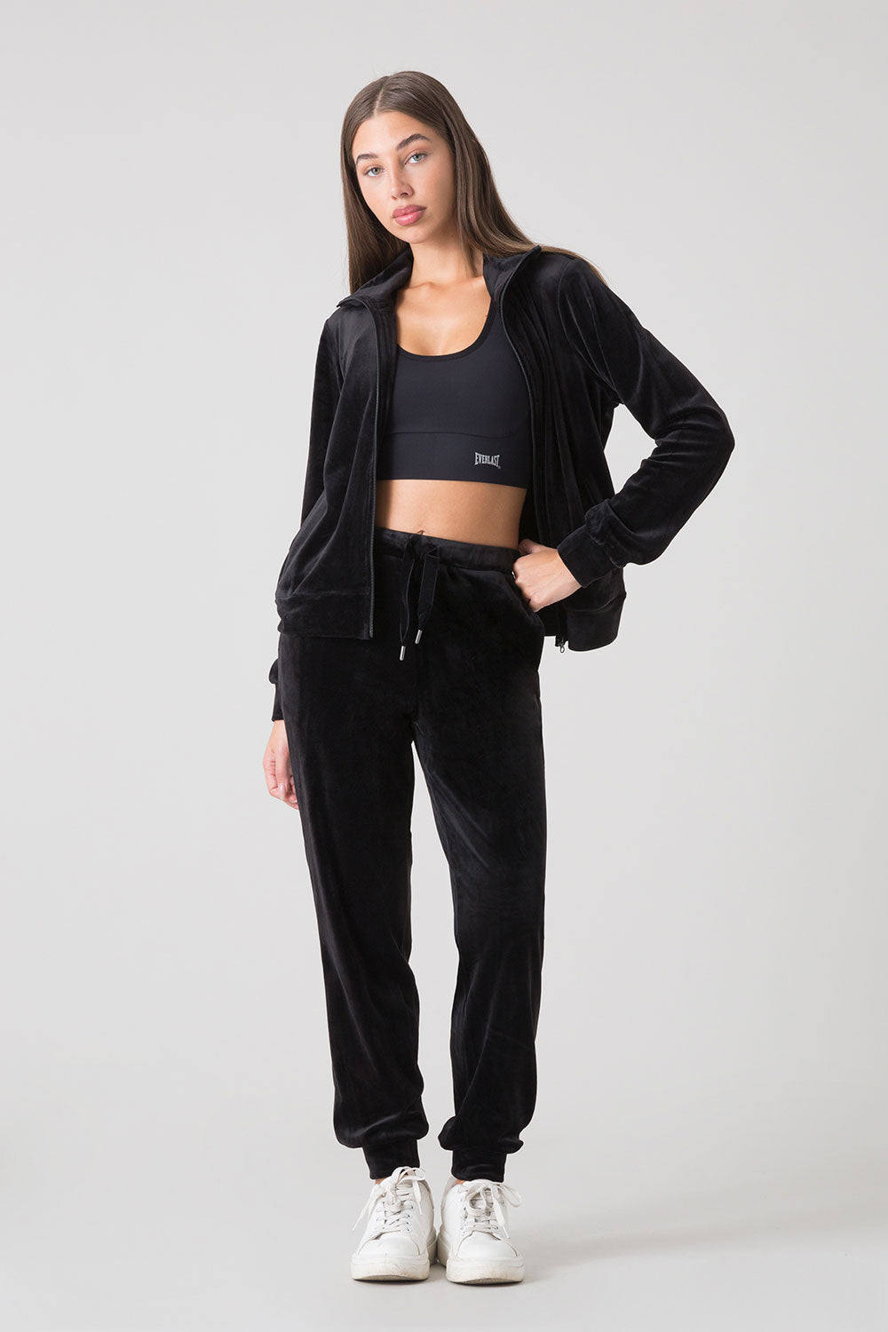 BASIC FULL-ZIP CHENILLE SWEATSHIRT