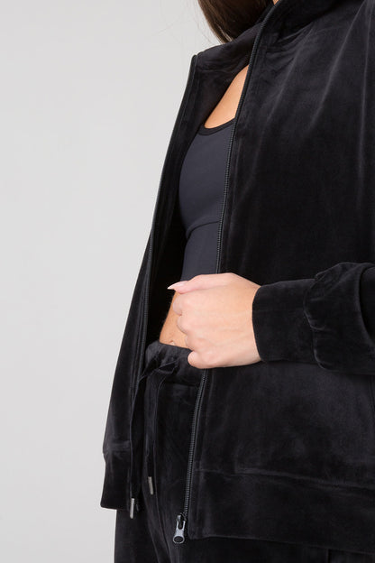 BASIC FULL-ZIP CHENILLE SWEATSHIRT