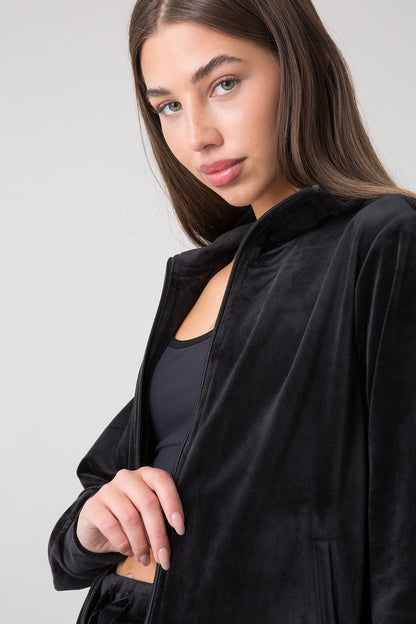 BASIC FULL-ZIP CHENILLE SWEATSHIRT