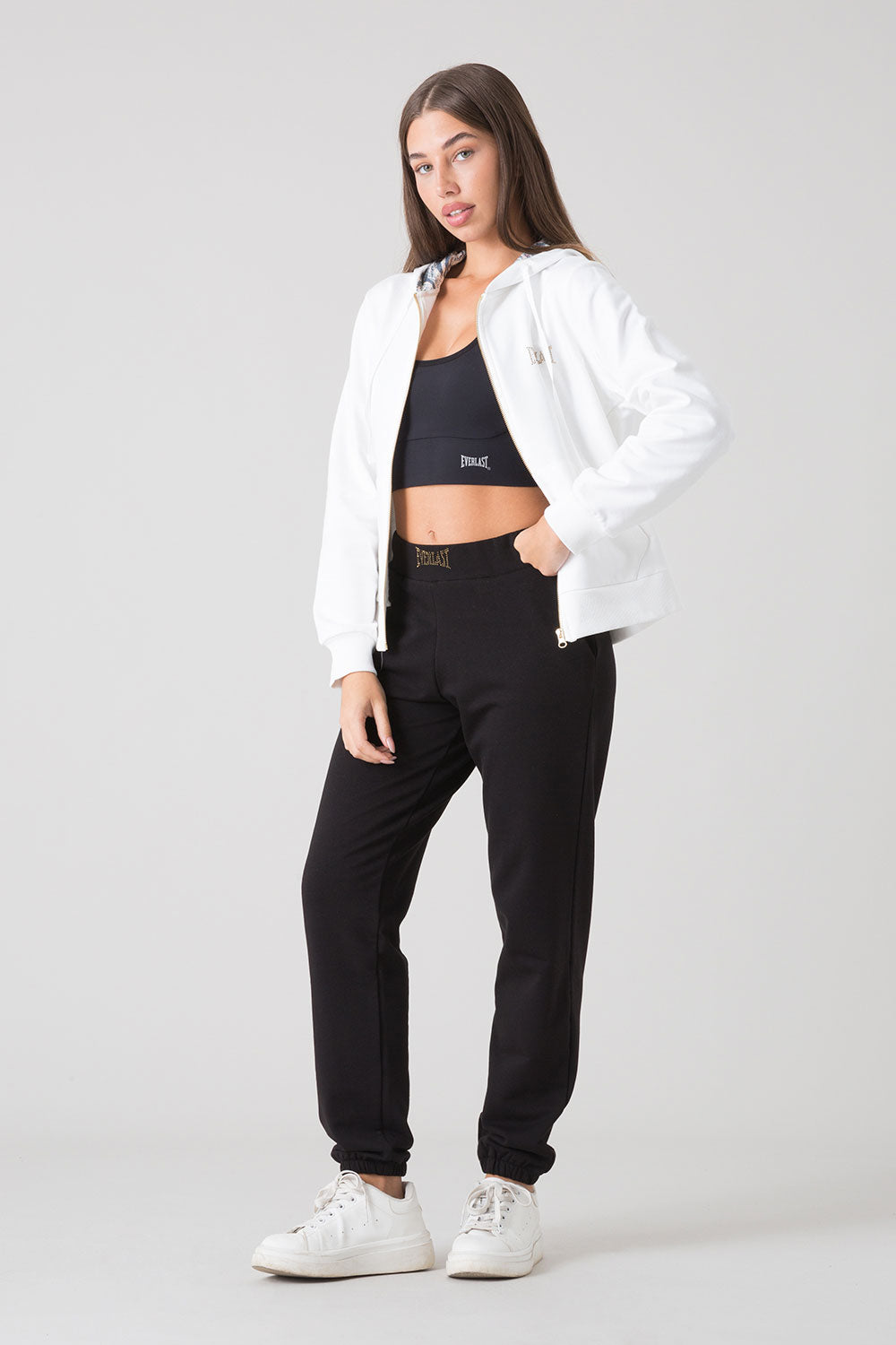 STAY WILD FELPA FULL ZIP CON CAPPUCCIO
