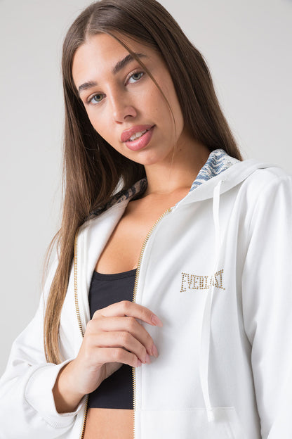 STAY WILD FELPA FULL ZIP CON CAPPUCCIO