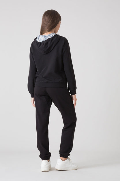 STAY WILD FELPA FULL ZIP CON CAPPUCCIO