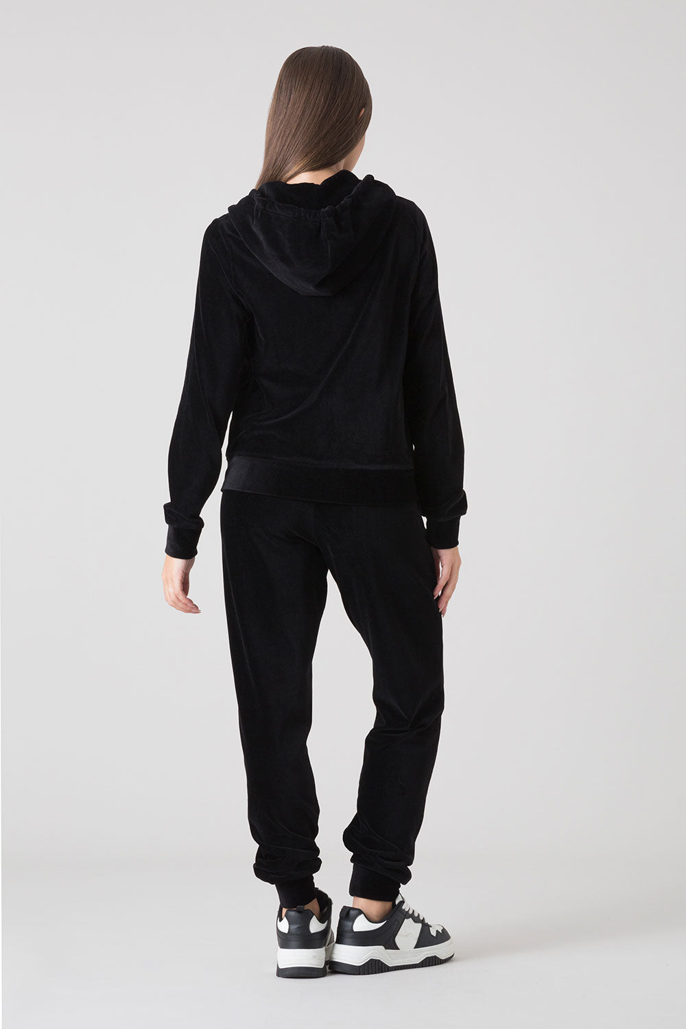 STAY WILD FELPA FULL ZIP CON CAPPUCCIO IN CINIGLIA A COSTINE