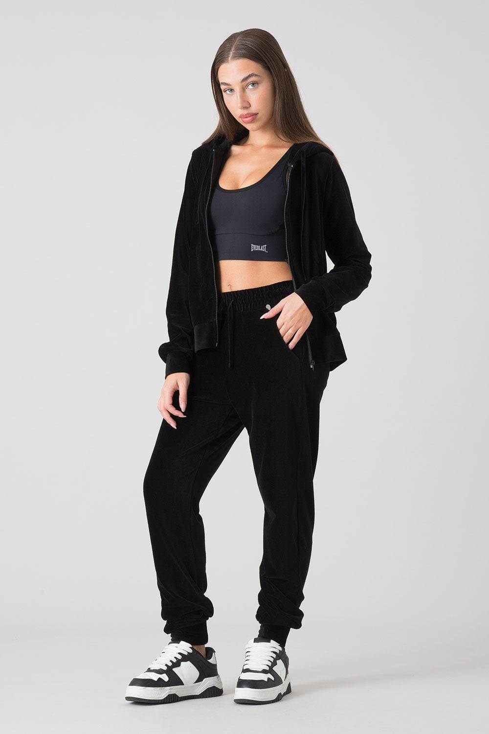 STAY WILD FELPA FULL ZIP CON CAPPUCCIO IN CINIGLIA A COSTINE
