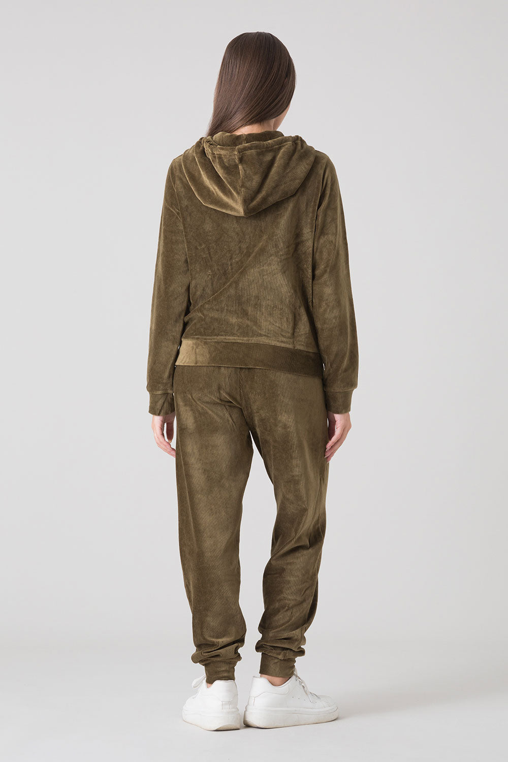 STAY WILD FELPA FULL ZIP CON CAPPUCCIO IN CINIGLIA A COSTINE