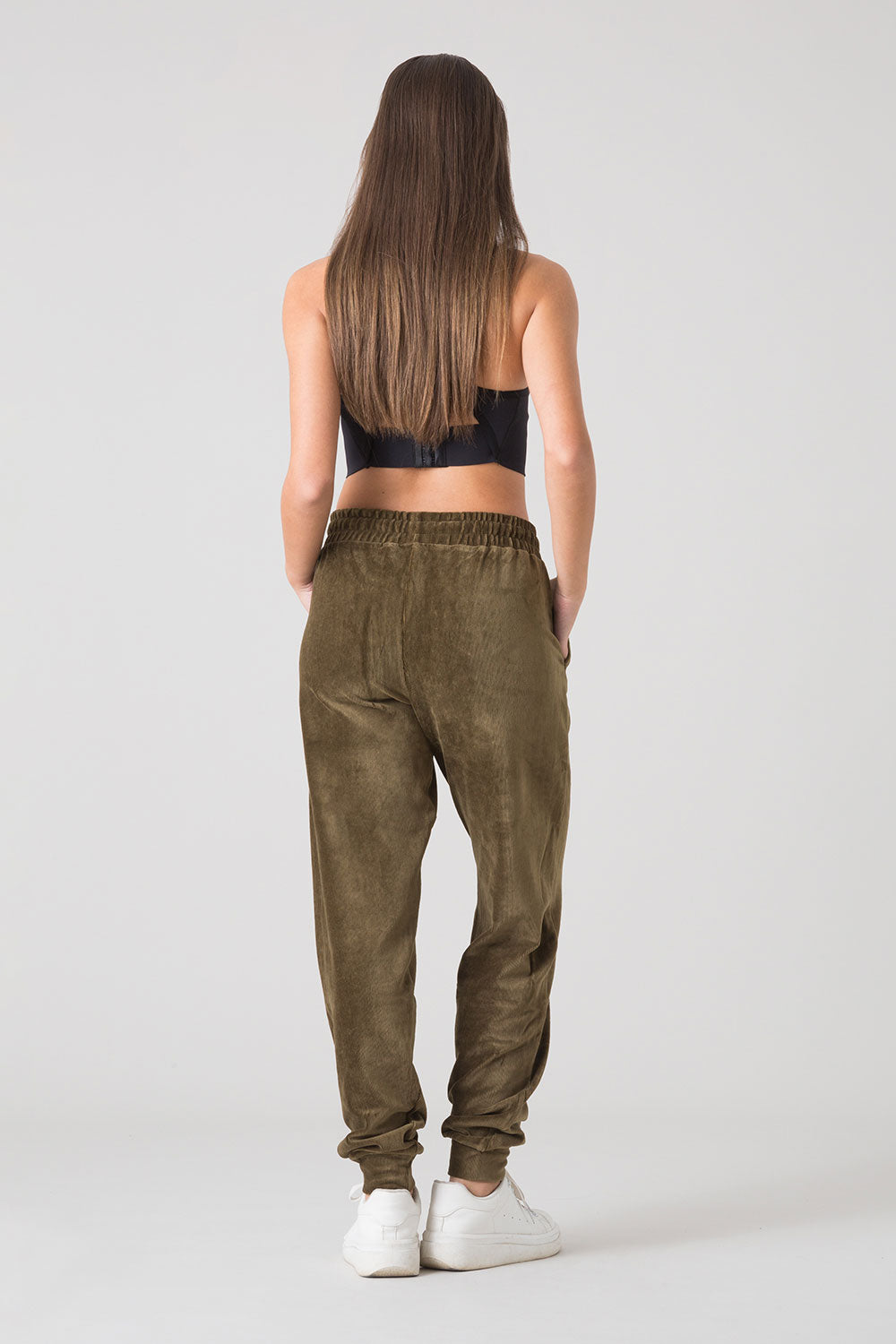 STAY WILD PANTALONE CON POLSINO IN CINIGLIA A COSTE