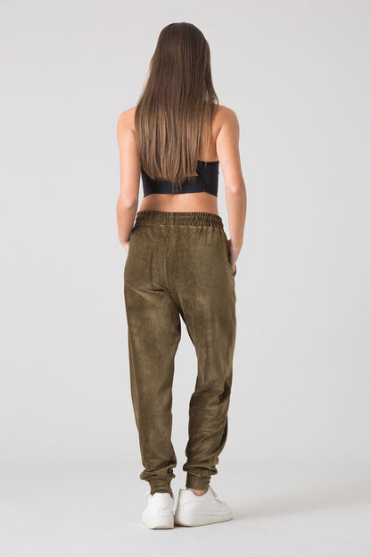 STAY WILD PANTALONE CON POLSINO IN CINIGLIA A COSTE