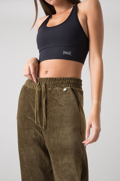 STAY WILD PANTALONE CON POLSINO IN CINIGLIA A COSTE