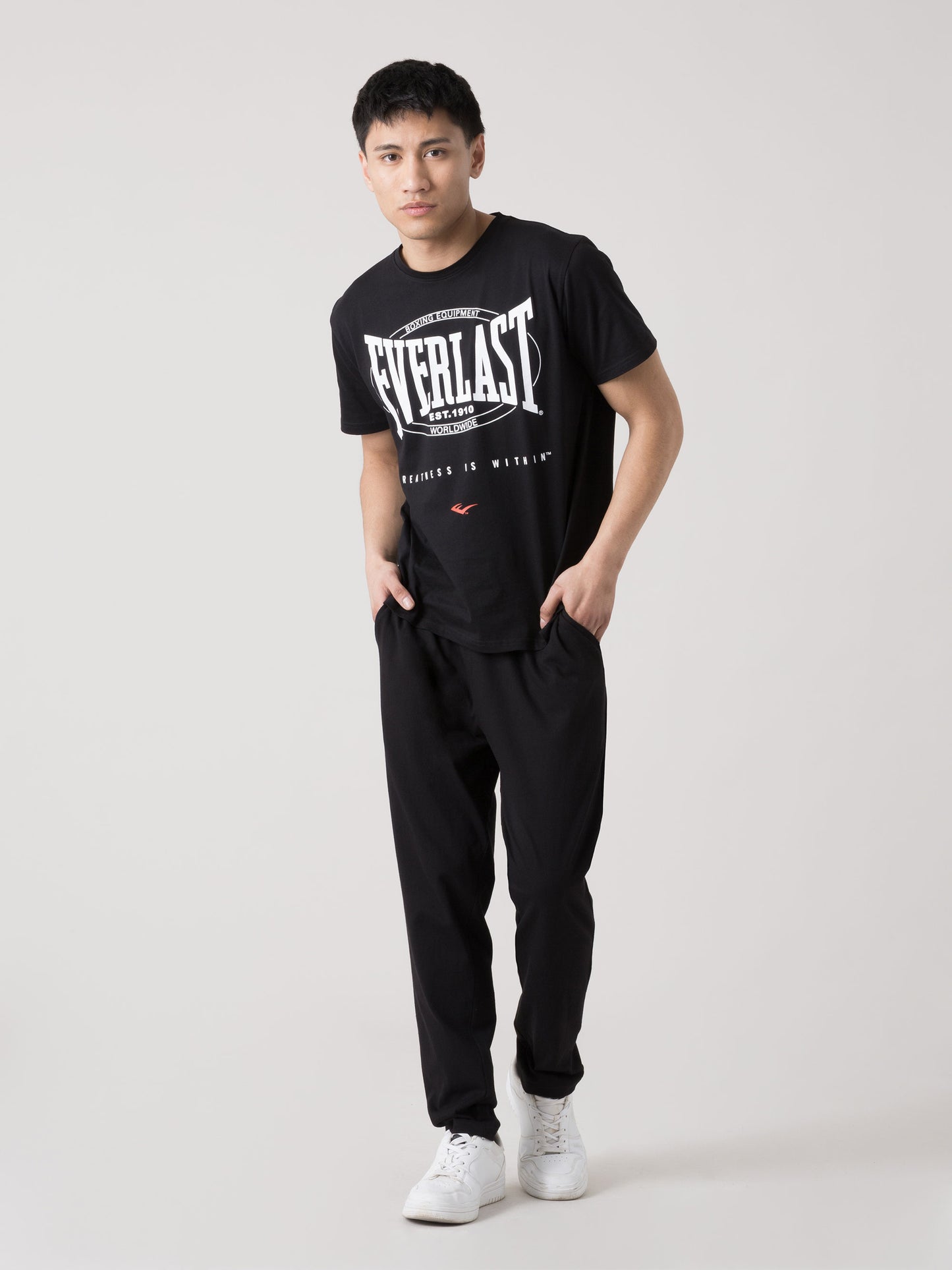 PANTALONE UOMO EVERLAST SPORTIVO CON ELASTICO IN VITA, COULISSE E TASCHE