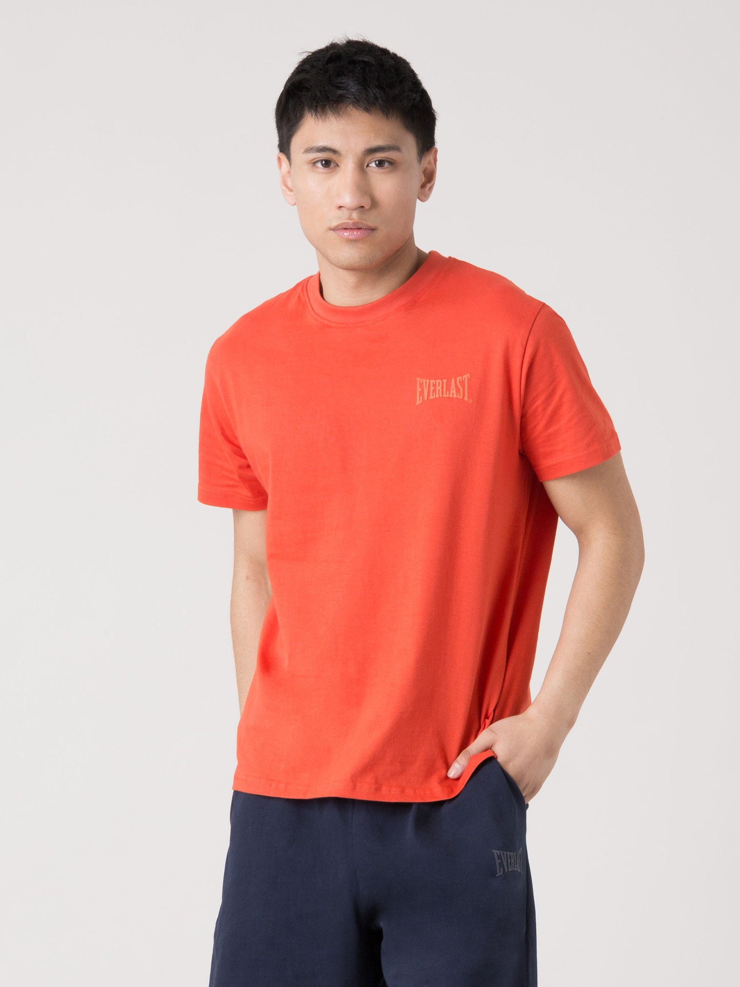 T-SHIRT UOMO EVERLAST SPORTSWEAR IN JERSEY LEGGERO CON LOGO FRONTALE DISCRETO