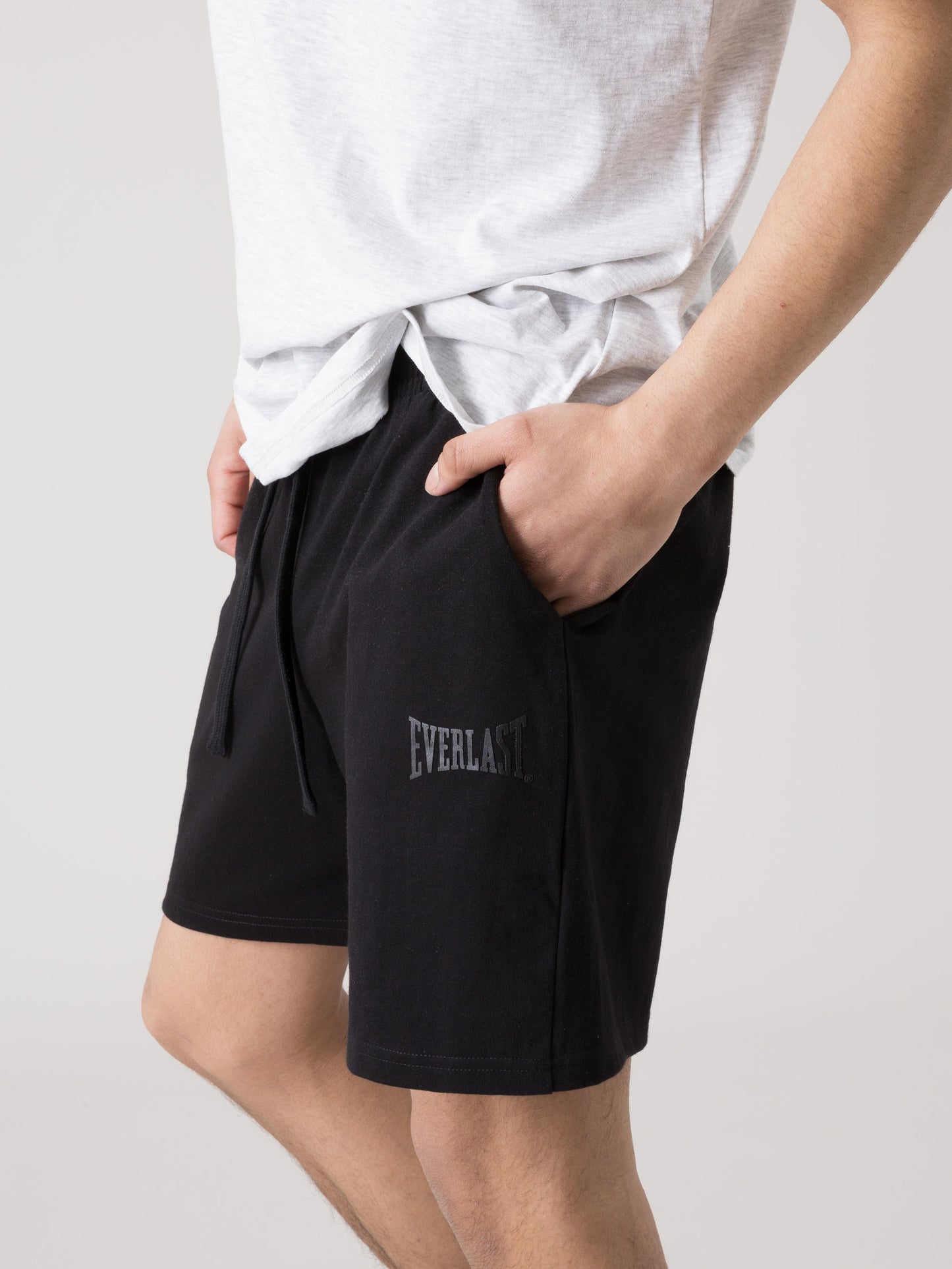 BERMUDA UOMO EVERLAST IN JERSEY PESANTE CON COULISSE E TASCHE LATERALI