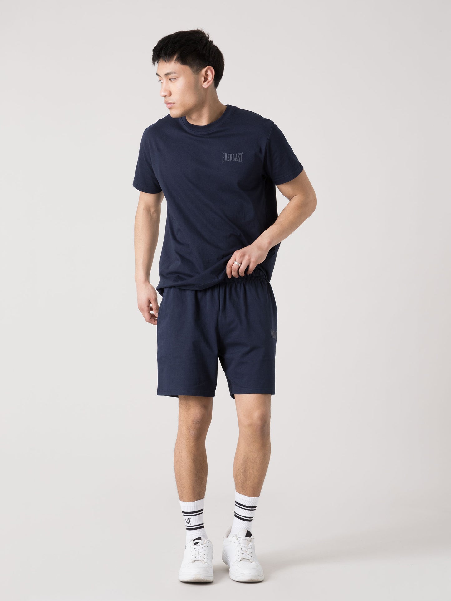 BERMUDA UOMO EVERLAST IN JERSEY PESANTE CON COULISSE E TASCHE LATERALI