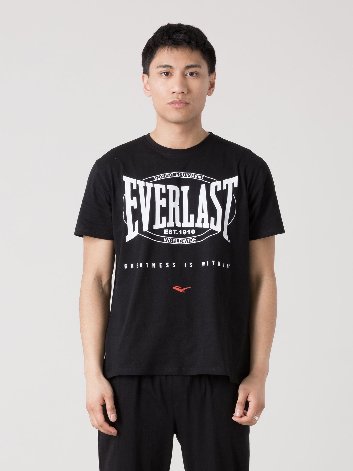 T-SHIRT UOMO EVERLAST SPORTSWEAR CON LOGO FRONTALE ICONICO IN JERSEY LEGGERO