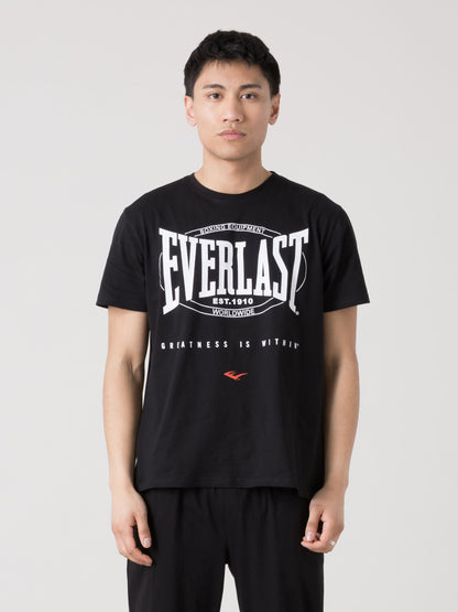 T-SHIRT UOMO EVERLAST SPORTSWEAR CON LOGO FRONTALE ICONICO IN JERSEY LEGGERO