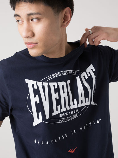 T-SHIRT UOMO EVERLAST SPORTSWEAR CON LOGO FRONTALE ICONICO IN JERSEY LEGGERO