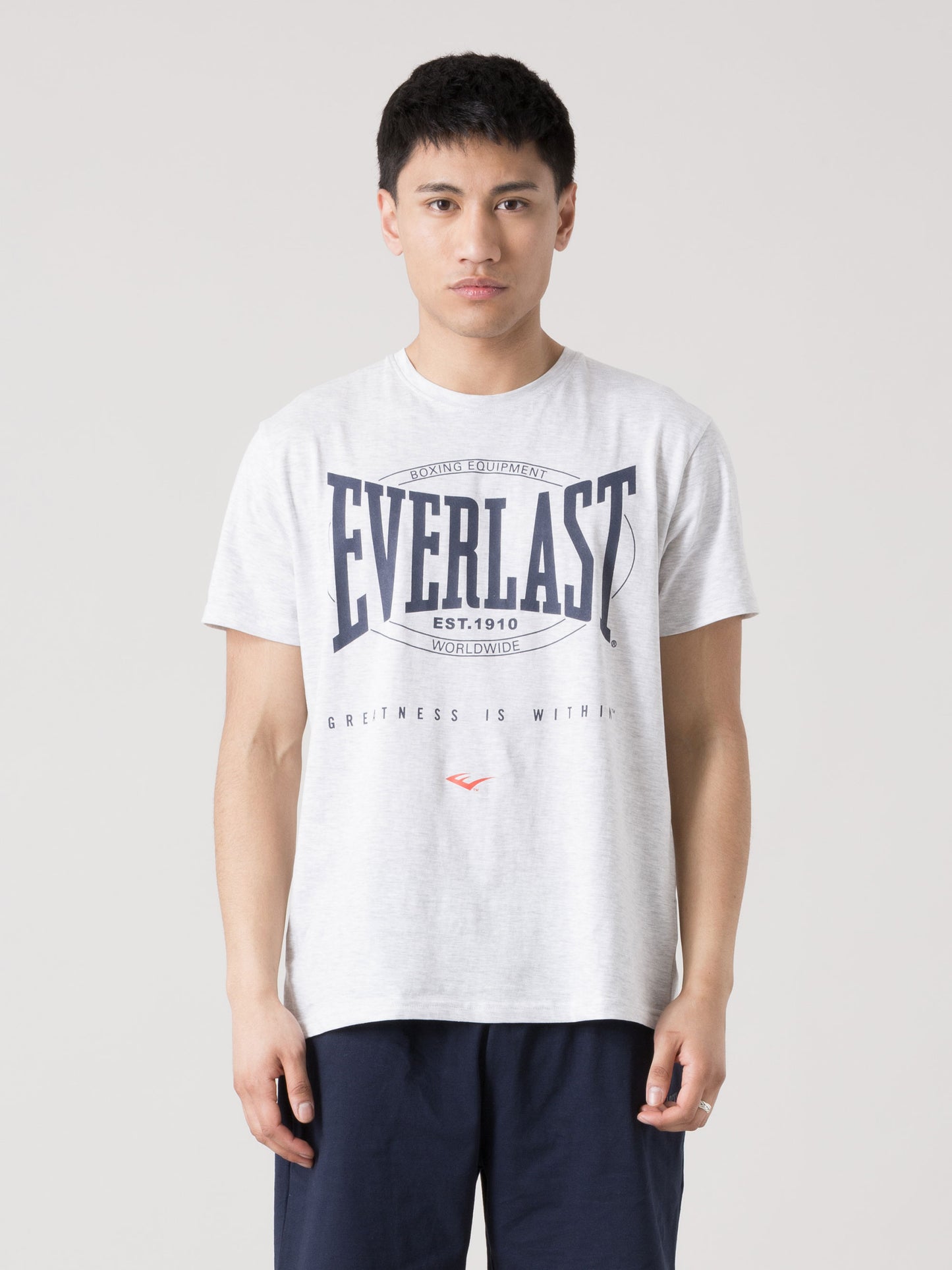 T-SHIRT UOMO EVERLAST SPORTSWEAR CON LOGO FRONTALE ICONICO IN JERSEY LEGGERO