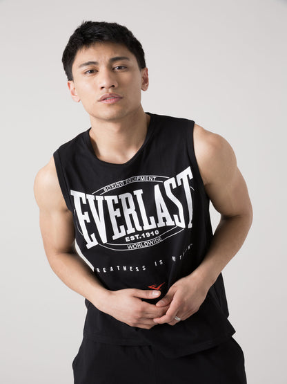 CANOTTA UOMO EVERLAST IN JERSEY LEGGERO CON MAXI LOGO FRONTALE