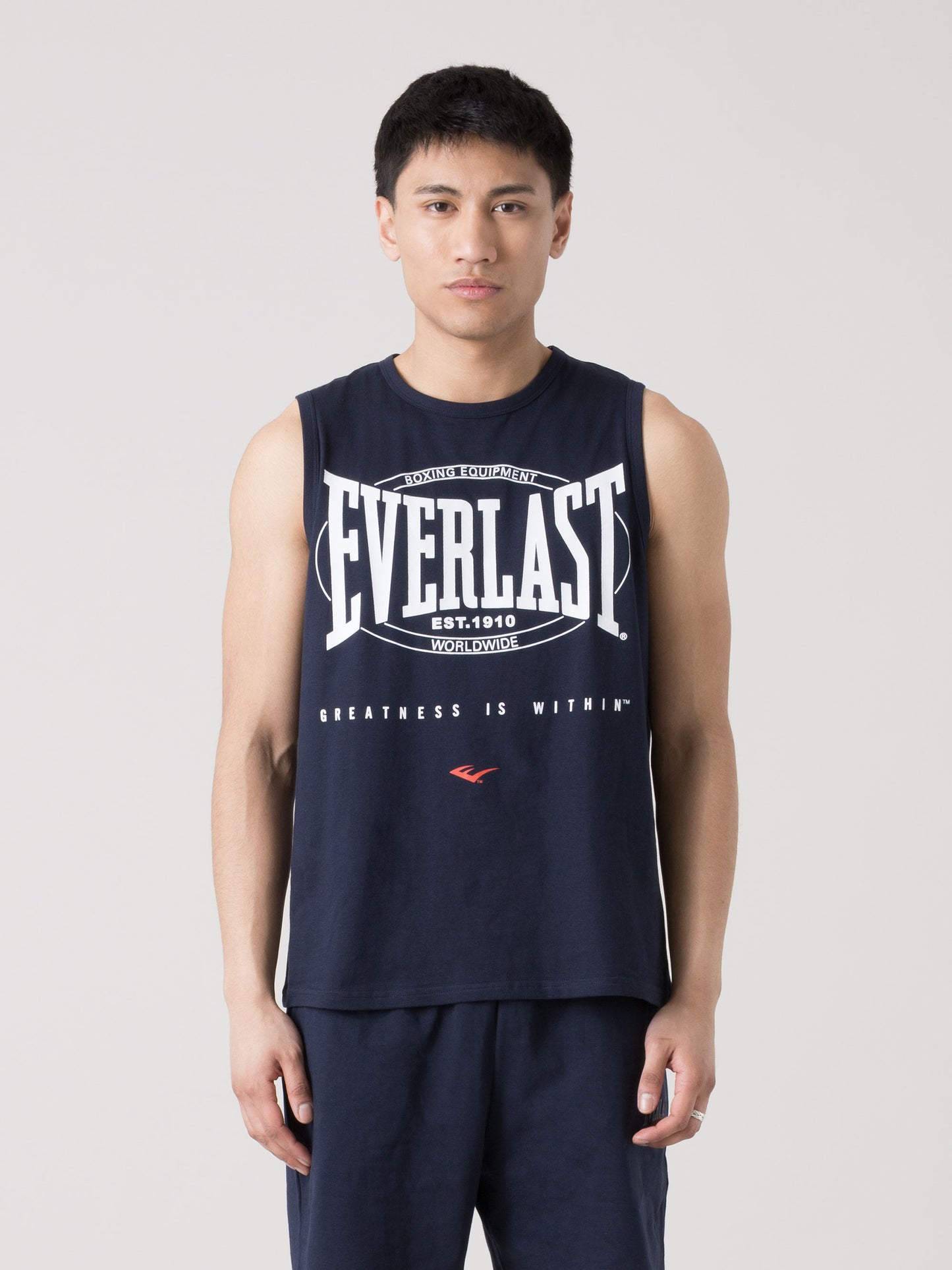 CANOTTA UOMO EVERLAST IN JERSEY LEGGERO CON MAXI LOGO FRONTALE