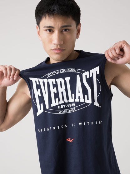 CANOTTA UOMO EVERLAST IN JERSEY LEGGERO CON MAXI LOGO FRONTALE