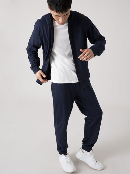 TUTA UOMO EVERLAST FULL ZIP IN JERSEY PESANTE CON PANTALONI JOGGER