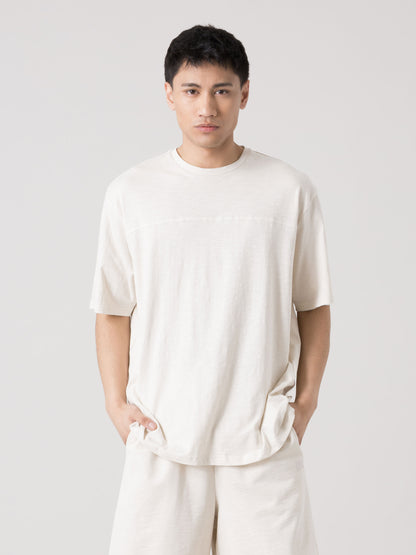 T-SHIRT UOMO EVERLAST BASIC SLUB JERSEY CON STAMPA SUL RETRO