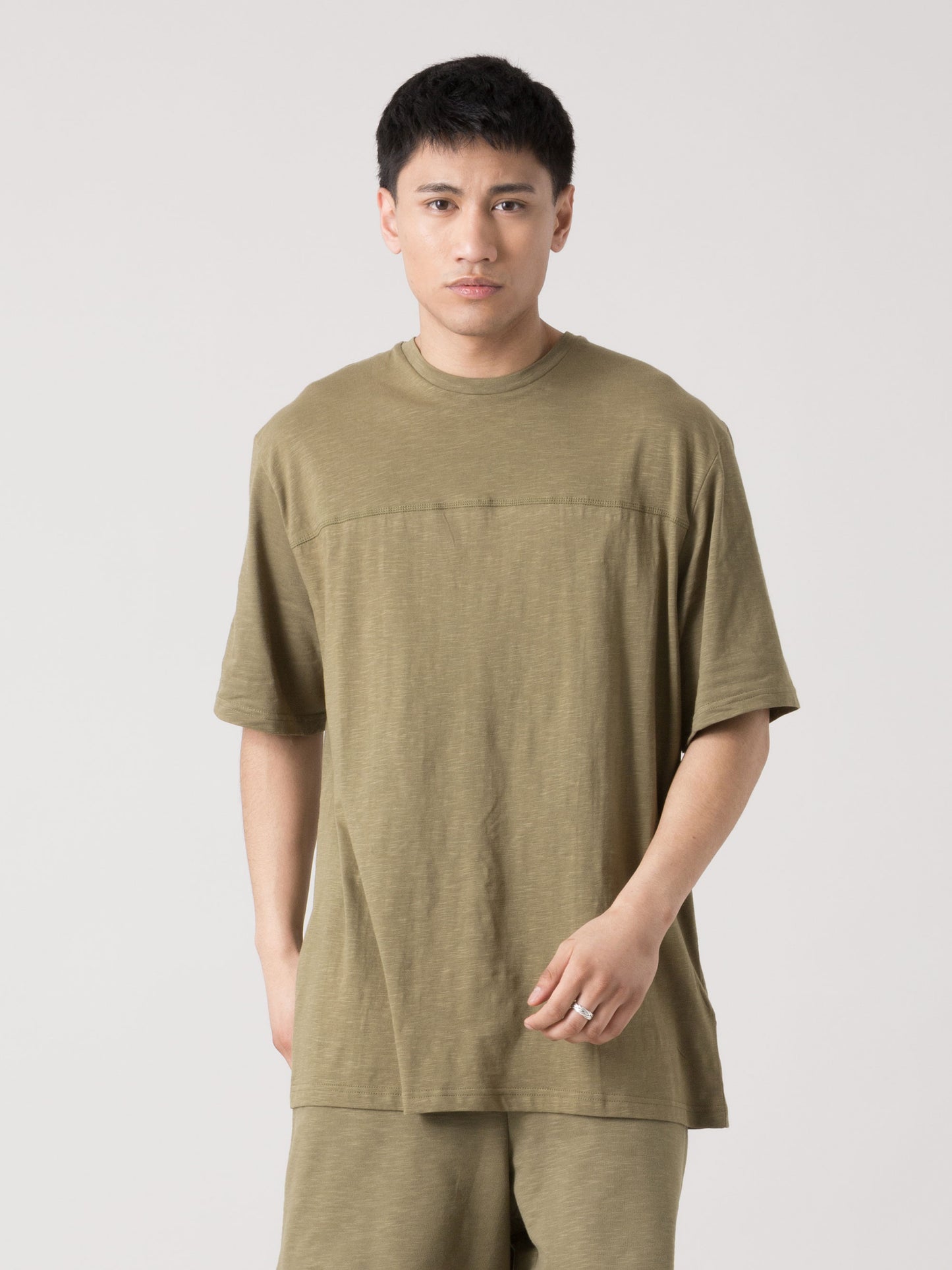 T-SHIRT UOMO EVERLAST BASIC SLUB JERSEY CON STAMPA SUL RETRO