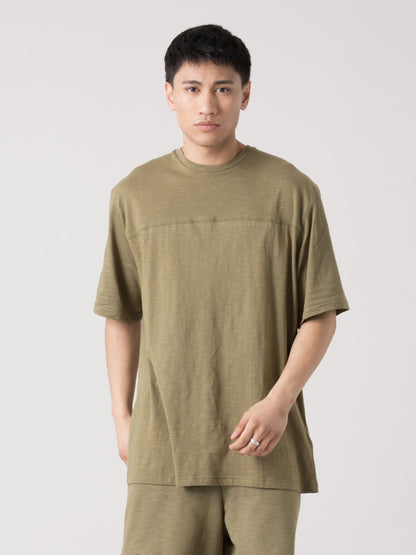 T-SHIRT UOMO EVERLAST BASIC SLUB JERSEY CON STAMPA SUL RETRO