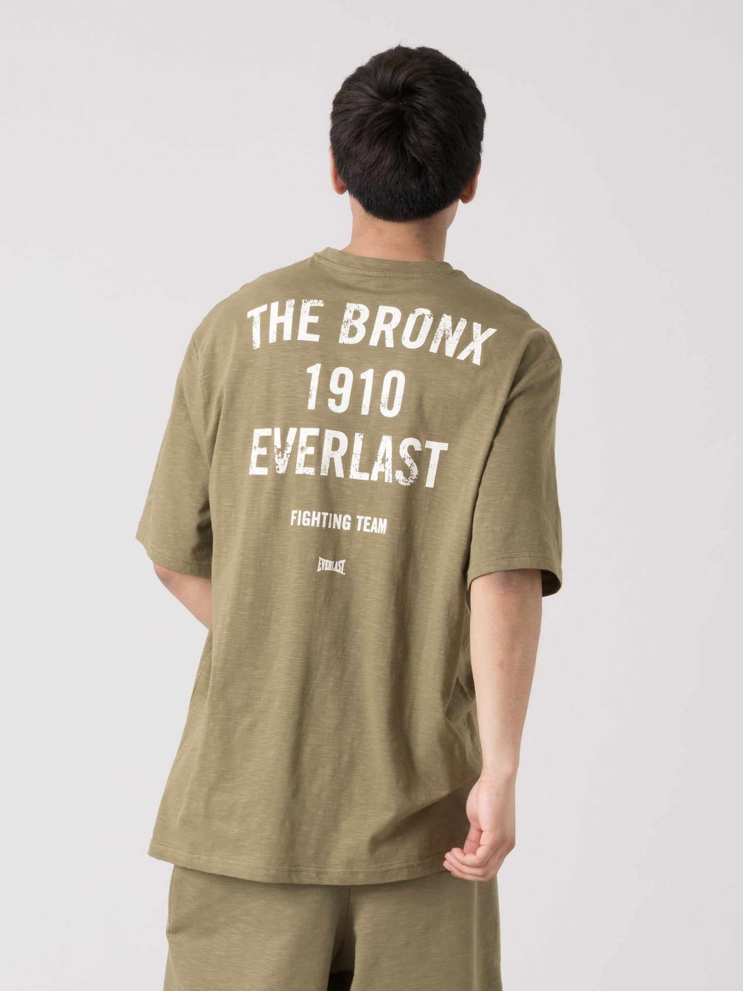 T-SHIRT UOMO EVERLAST BASIC SLUB JERSEY CON STAMPA SUL RETRO