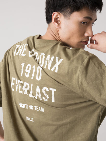 T-SHIRT UOMO EVERLAST BASIC SLUB JERSEY CON STAMPA SUL RETRO