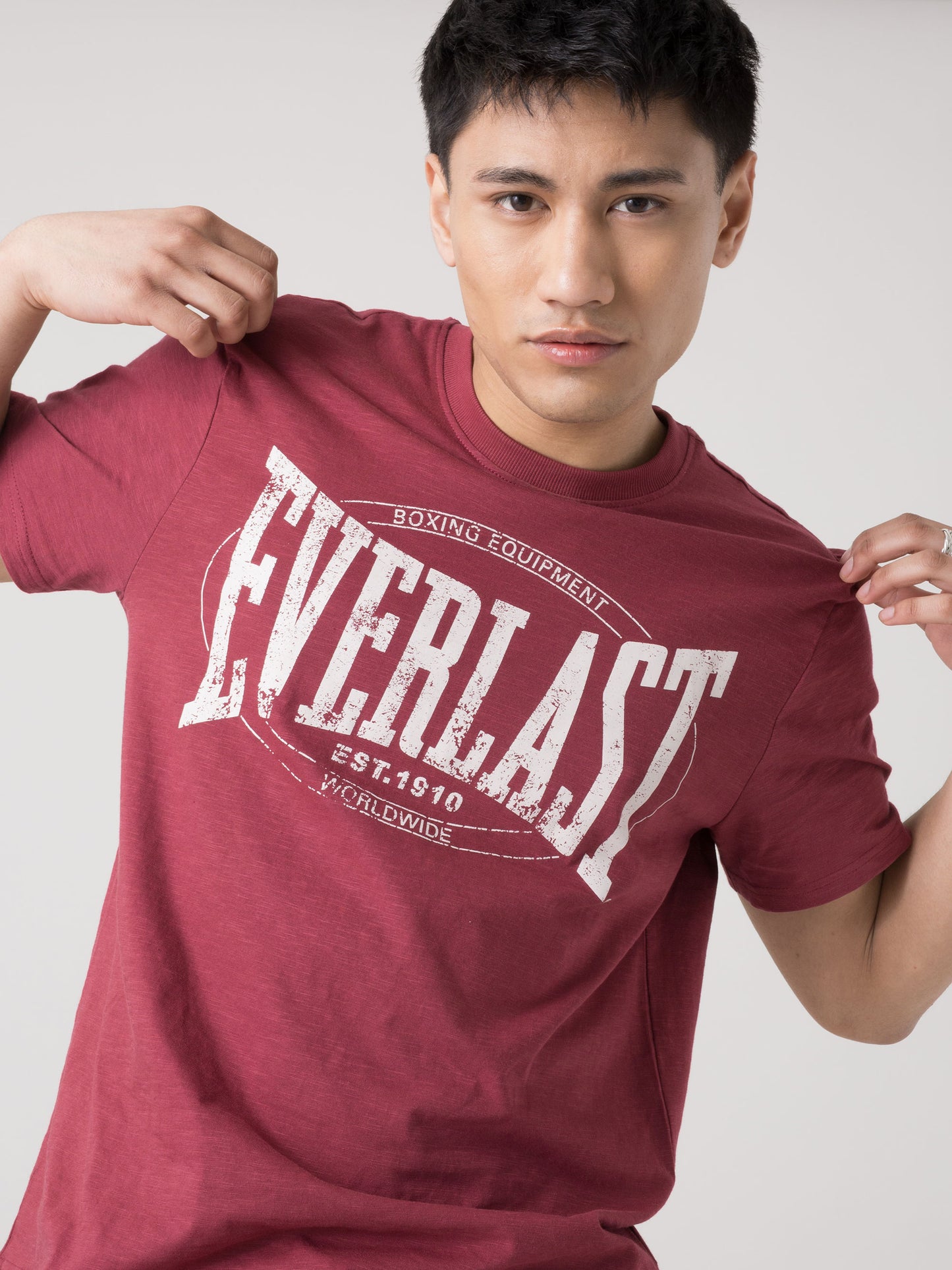 T-SHIRT UOMO EVERLAST SLUB JERSEY CON LOGO FRONTALE AUTHENTIC