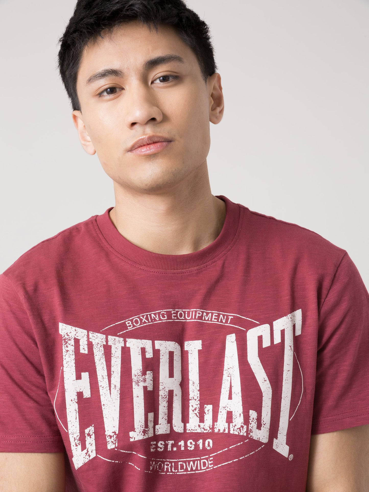 T-SHIRT UOMO EVERLAST SLUB JERSEY CON LOGO FRONTALE AUTHENTIC