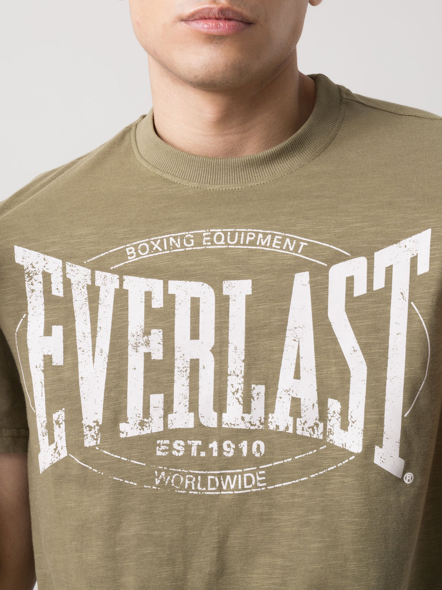 T-SHIRT UOMO EVERLAST SLUB JERSEY CON LOGO FRONTALE AUTHENTIC