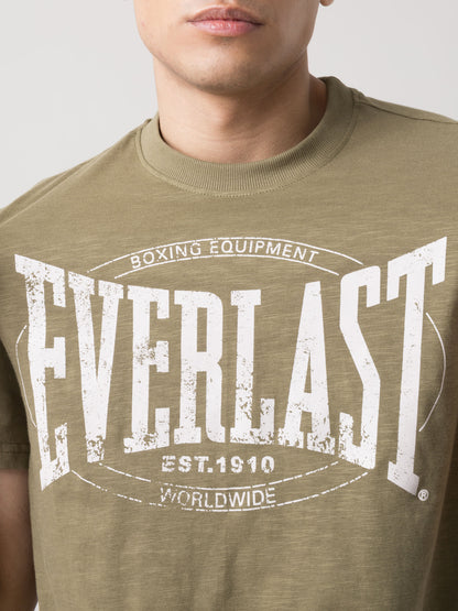 T-SHIRT UOMO EVERLAST SLUB JERSEY CON LOGO FRONTALE AUTHENTIC