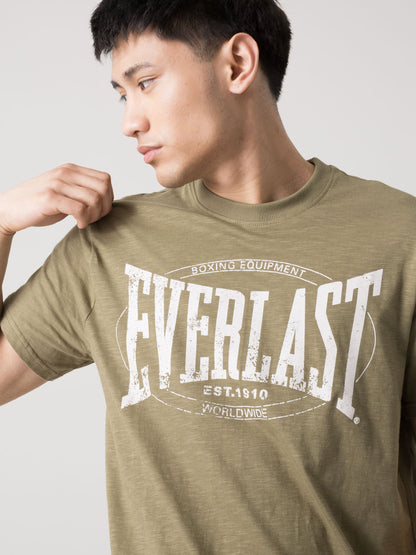 T-SHIRT UOMO EVERLAST SLUB JERSEY CON LOGO FRONTALE AUTHENTIC