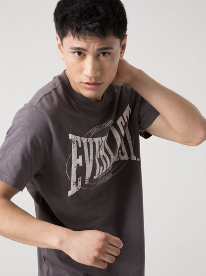 T-SHIRT UOMO EVERLAST SLUB JERSEY CON LOGO FRONTALE AUTHENTIC