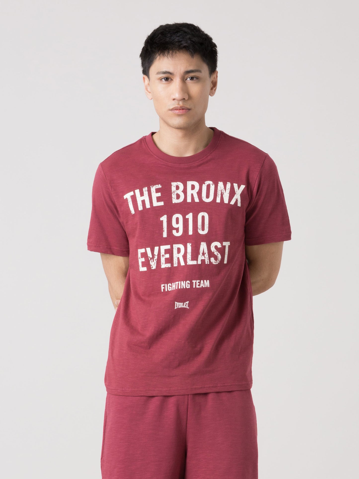 T-SHIRT UOMO EVERLAST SLUB JERSEY VINTAGE CON STAMPA FRONTALE