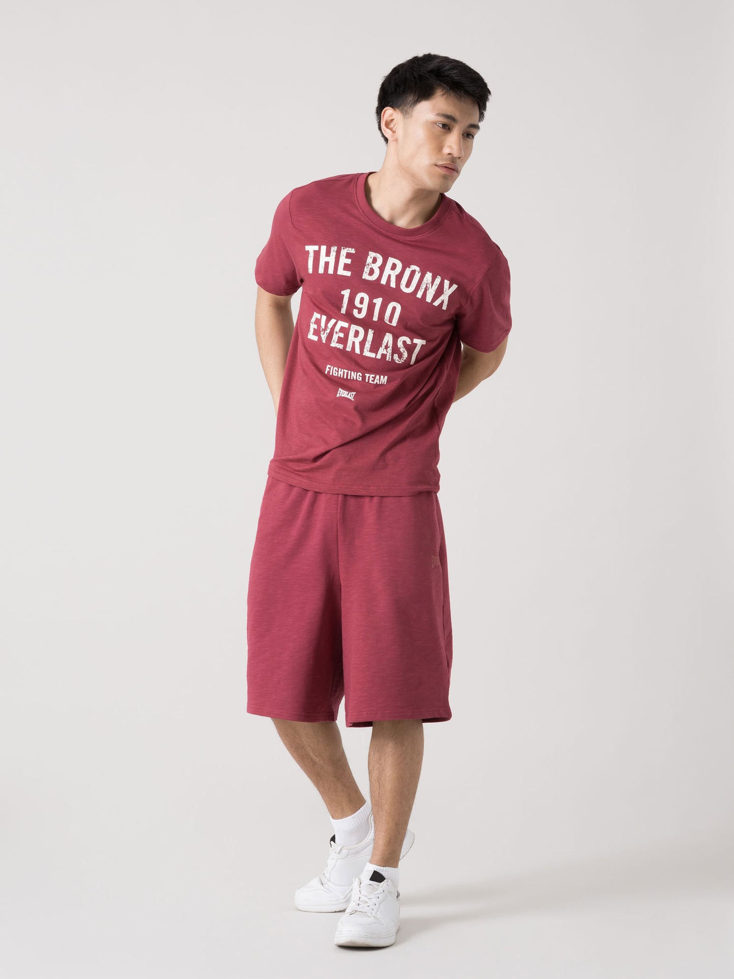 T-SHIRT UOMO EVERLAST SLUB JERSEY VINTAGE CON STAMPA FRONTALE