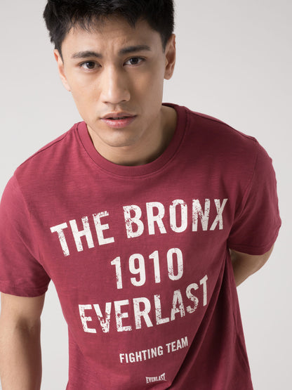 T-SHIRT UOMO EVERLAST SLUB JERSEY VINTAGE CON STAMPA FRONTALE