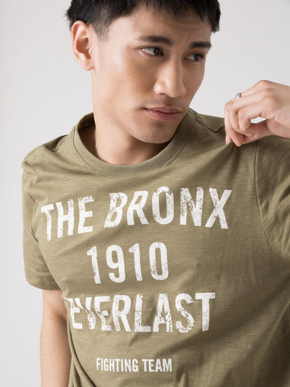 T-SHIRT UOMO EVERLAST SLUB JERSEY VINTAGE CON STAMPA FRONTALE
