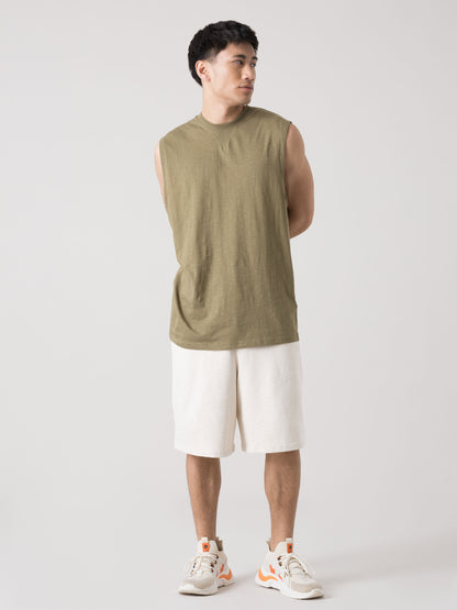 CANOTTA UOMO EVERLAST IN SLUB JERSEY LEGGERO CON STAMPA VINTAGE SUL RETRO