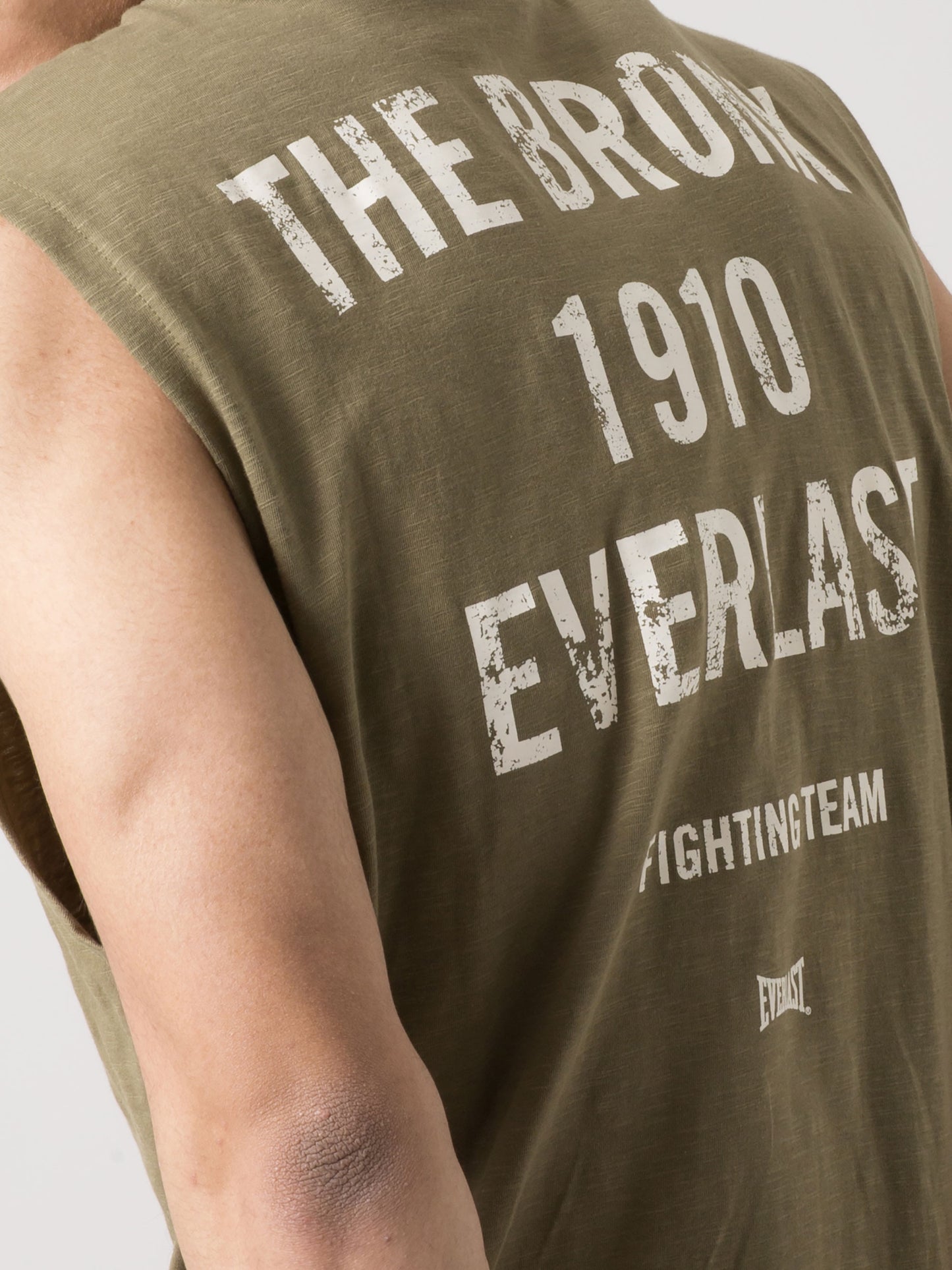 CANOTTA UOMO EVERLAST IN SLUB JERSEY LEGGERO CON STAMPA VINTAGE SUL RETRO