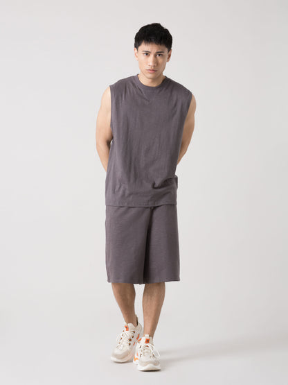 CANOTTA UOMO EVERLAST IN SLUB JERSEY LEGGERO CON STAMPA VINTAGE SUL RETRO