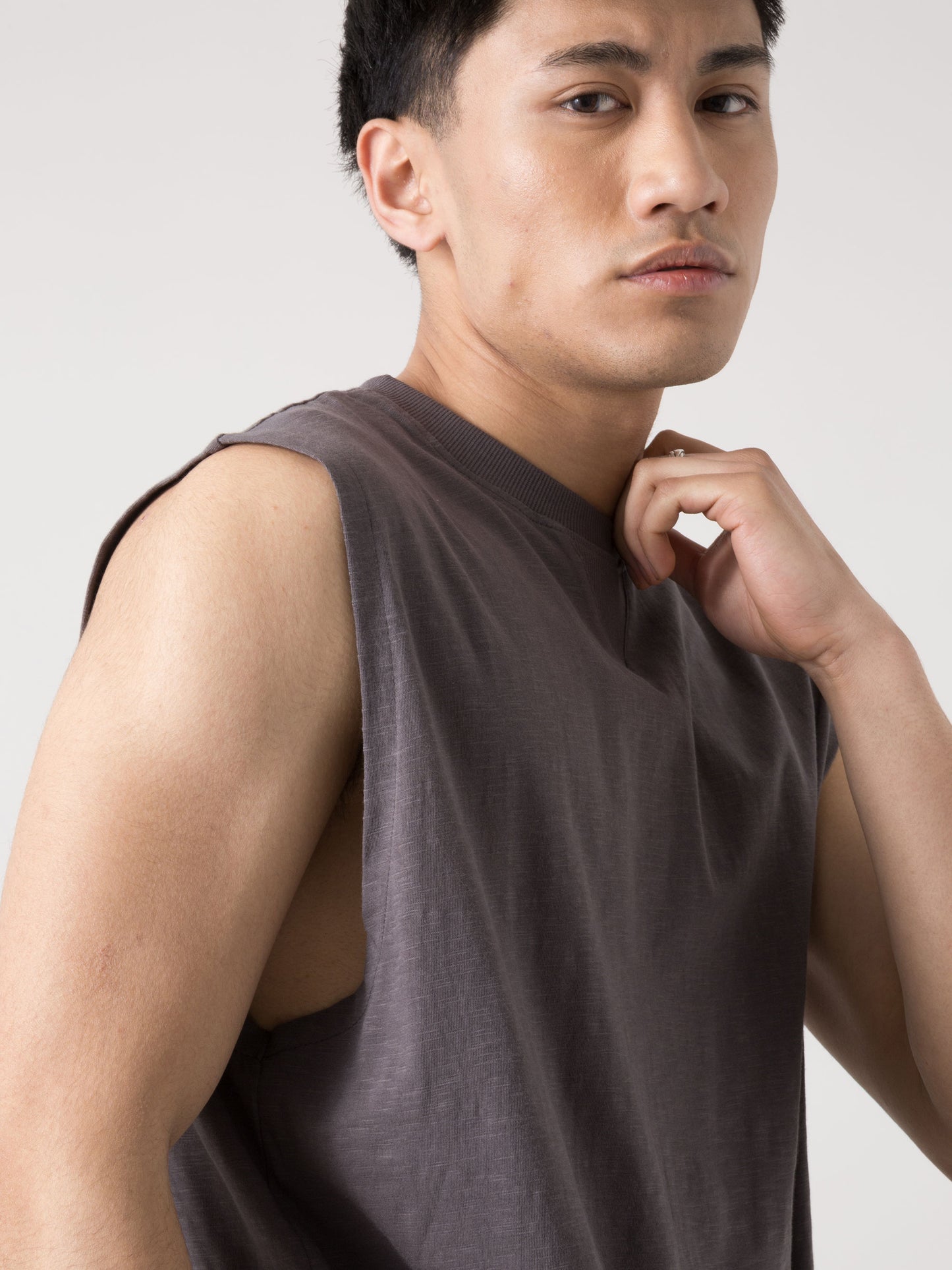 CANOTTA UOMO EVERLAST IN SLUB JERSEY LEGGERO CON STAMPA VINTAGE SUL RETRO