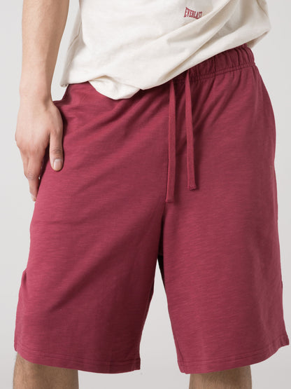 EVERLAST BERMUDA UOMO BASIC IN FELPA SLUB NON GARZATA CON COULISSE