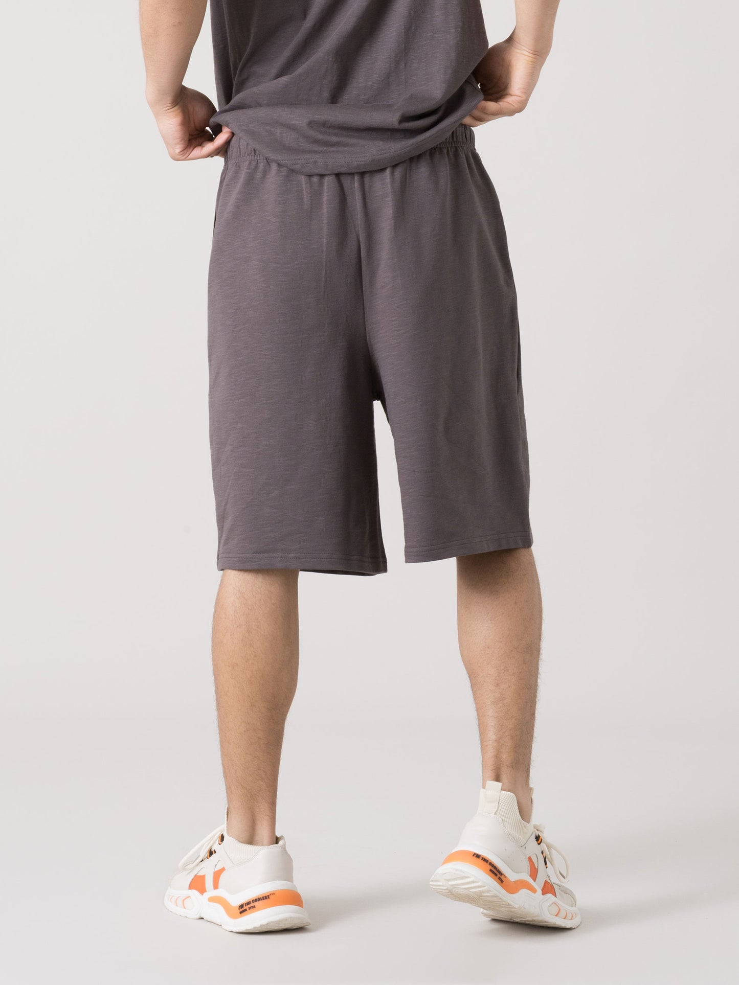 EVERLAST BERMUDA UOMO BASIC IN FELPA SLUB NON GARZATA CON COULISSE
