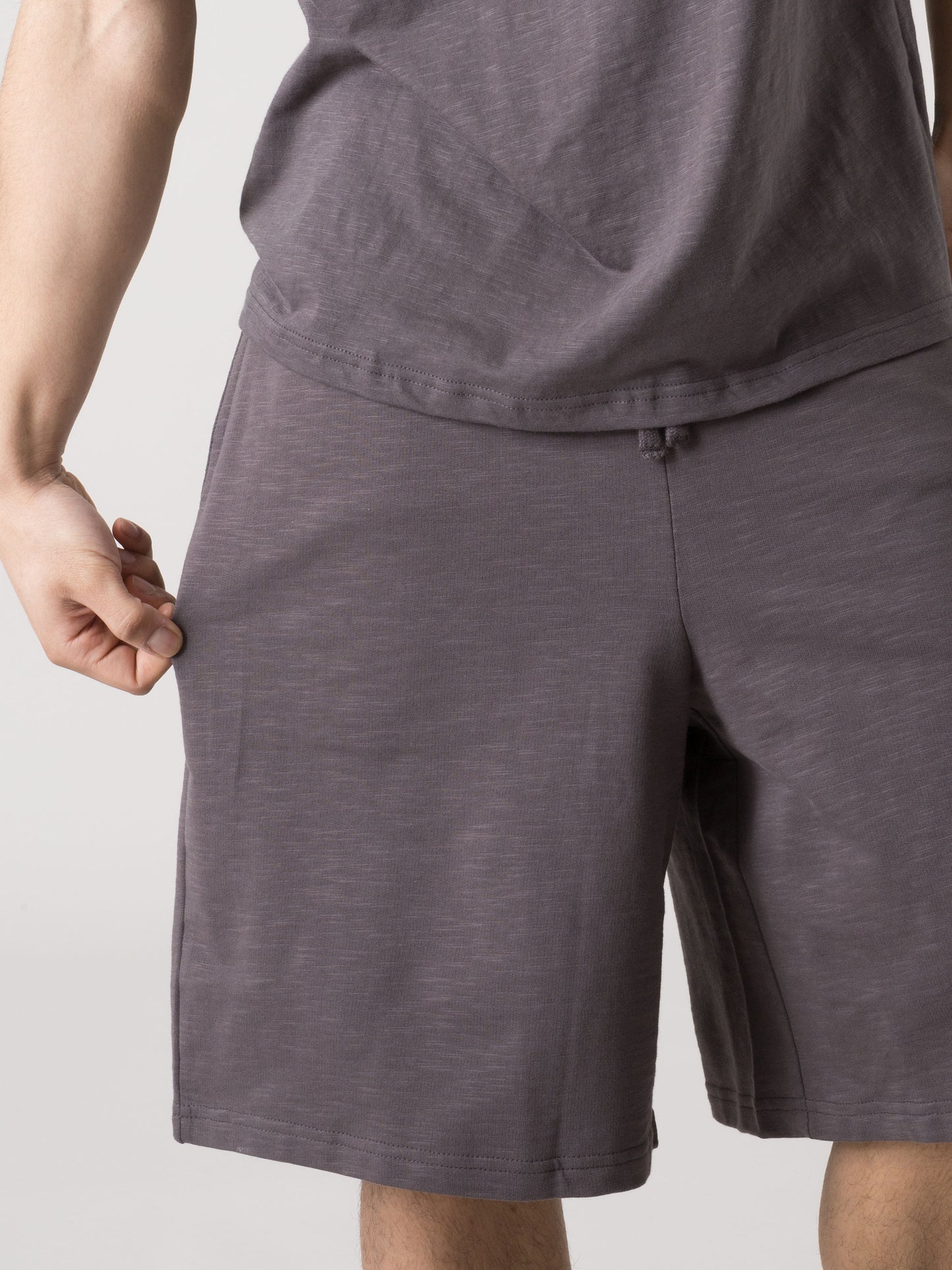 EVERLAST BERMUDA UOMO BASIC IN FELPA SLUB NON GARZATA CON COULISSE