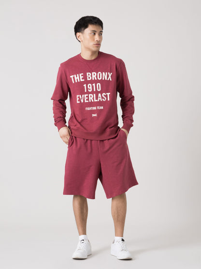 FELPA GIROCOLLO UOMO EVERLAST SLUB FLEECE CON STAMPA FRONTALE