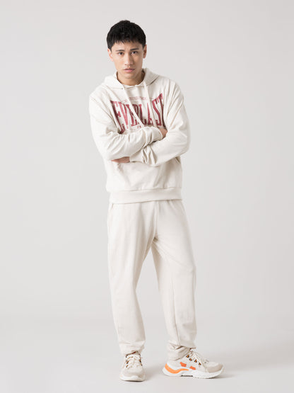 FELPA CON CAPPUCCIO UOMO EVERLAST IN SLUB CON LOGO FRONTALE VINTAGE