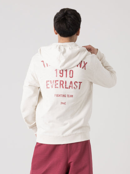 FELPA UOMO EVERLAST CON CAPPUCCIO FULL ZIP IN FELPA SLUB LEGGERA