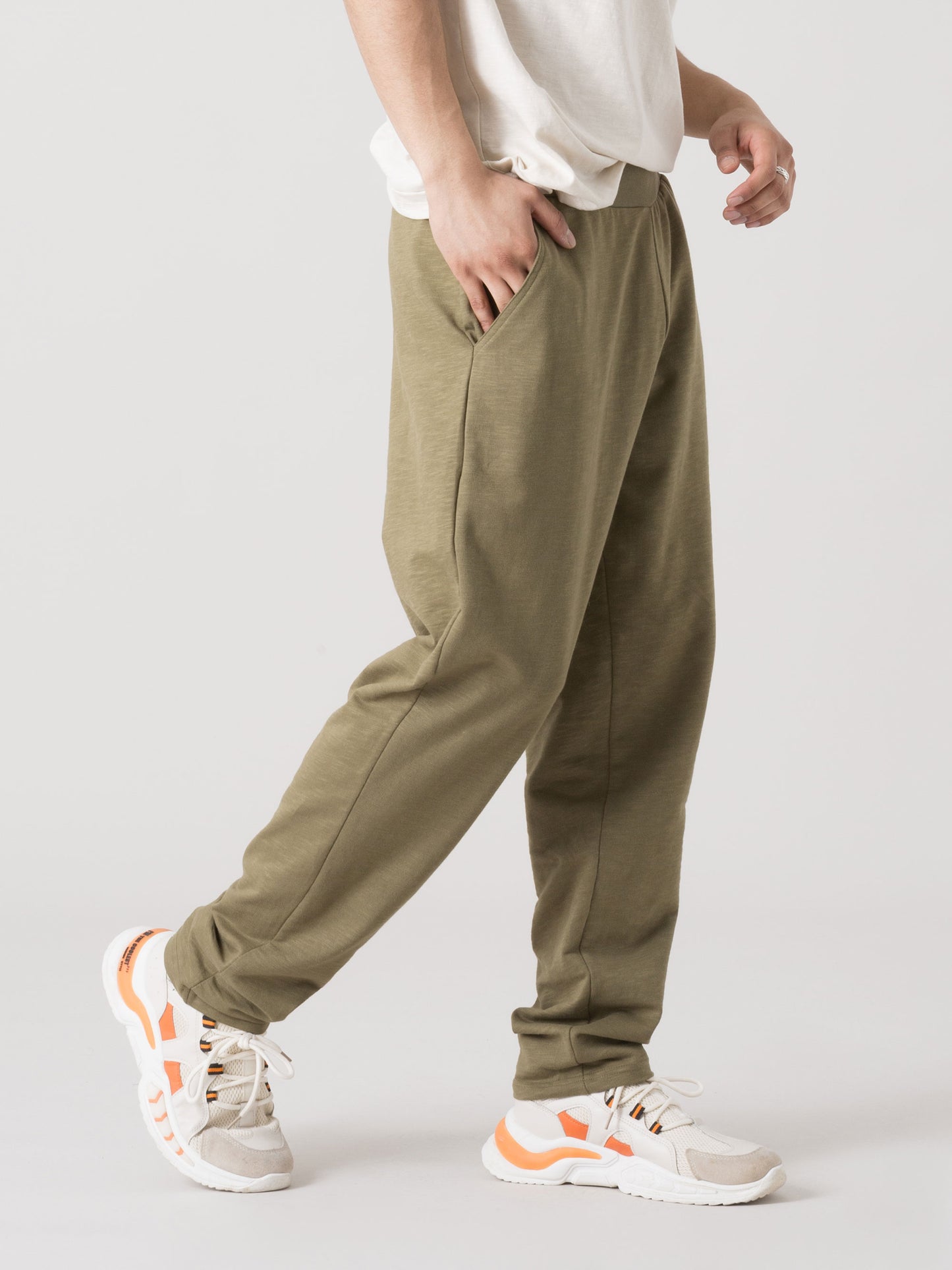 PANTALONE UOMO EVERLAST SLUB IN FELPA LEGGERA CON COULISSE E TASCHE
